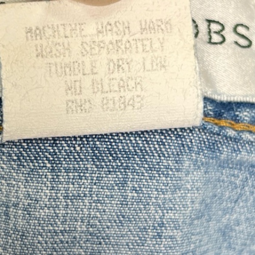 Vintage Maxi Denim Skirt Jay Jacobs Button Front Pencil Jean 90s Faded USA Jr 13 - Picture 9 of 16